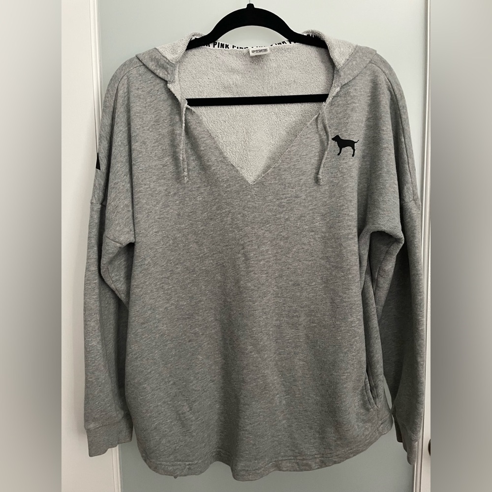 PINK Victoria’s Secret Grey Hooded Sweatshirt